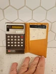 Vintage 1974 Sharp Calculator Elsimate El-8024 Leather Case. Fixed Price $18.99.