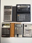 Lot Of Four Vintage Calculators Ti Ba35 Canon Lc550r Toshiba Lc844wa Sharp Z. Fixed Price $12.99.