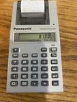 Vintage Panasonic Printing Calculator Je-612p - Works! 2 Rolls Of Tape Included. Fixed Price $19.90.