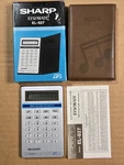 Sharp El-827 Vintage Pocket Musical Calculator Mint In Box - Working Well. Fixed Price $19.00.