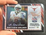 Matthew Golden Football Card Texas Longhorns Cfp Peach Bowl Sp Holo Auto!. Fixed Price $5.99.