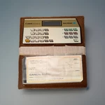 Vtg Canon Checkbook Iii Money Manager Calculator Check Holder Brown No Power. Fixed Price $18.00.