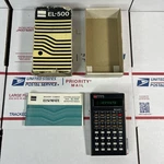 Rare Sharp Elsi Mate El-500 Vintage Scientific Pocket Calculator + Box - Tested. Fixed Price $49.99.