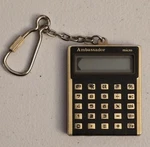 Vintage Miniature Ambassador Calculator 2.25 X1.75 Keyring Needs Battery. Fixed Price $50.00.