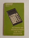 Vtg -orig. Instruction Manual Only - For The Lloyds Accumatic 999 Calculator. Fixed Price $15.19.