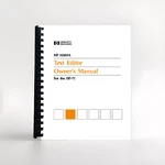 Hp 82485a Text Editor Owner 's Manual For The Hp-71. Fixed Price $25.00.