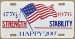 Vintage 1976 Strength Stability Usa Bicentennial Booster Vanity License Plate. Fixed Price $39.95.