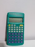 Vintage 1990s Green Purple Radio Shack Ec-4038 Scientific Calculator. Fixed Price $12.00.