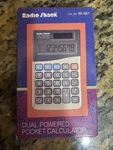 Radio Shack Dual-powered Calculator Ec-347 Cat.no.65-887 Leatherette Case Nos. Fixed Price $8.49.