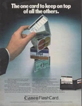 Canon Flashcard Electronic Solar Powered Calculator Credit Card Print Ad 1983. Fixed Price $13.39.