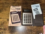 Vintage Texas Instruments Slimline Ti-1030 With Cover, Instruction Card & Box. Fixed Price $10.99.