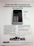 Casio Fx-10 Scientific Calculator Vintage Magazine Ad Print 1970s Full Page. Fixed Price $14.25.
