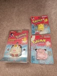 Vintage Pokemon Meowth Jammer Toy Hasbro Clefairy Calculator Pikachu Stapler Lot. Fixed Price $120.00.