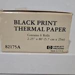 Hewlett Packard 82175a Black Print Thermal Paper 6 Rolls For Vintage Calculators. Fixed Price $15.00.
