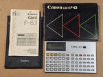 Canon Card F-63 Vintage Rare Scientific Calculator Clean In Box Working Well. Fixed Price $69.99.