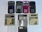 Lot Of 9 Solar Calculators Ti-30xiis Ti-30xa Technico Radio Shack Ec-328 Sharp. Fixed Price $28.95.
