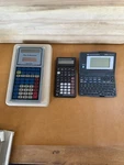 3 Vintage Calculators Texas Instruments Baii+ Ps6860si Overhead The Educator. Fixed Price $18.00.