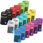 18 Mini Colorful Solar Pocket Calculators - Bulk Basic Function Student Pack. Fixed Price $47.98.
