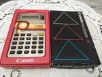 Vtg. 70's Canon Card Quartz Lc-61t Calculator Alarm Clock W/ Original Box (nos). Fixed Price $99.98.