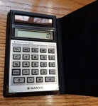 Vintage Sanyo Cx 2700 Solar Powered Calculator Works Silver With Case. Fixed Price $14.95.