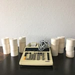 Cannon Vintage Electric Calculator Cp1214d With 18 Paper Machine Rolls. Fixed Price $32.50.