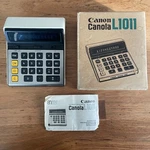 Vintage Canon Calculator Canola L1011 Made In Japan 1970s Euc Box And Manual. Fixed Price $34.88.