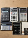 Lot 5 Pocket Size Solar Vintage Calculators All Working Well - Sharp, Canon, Rs. Fixed Price $29.99.