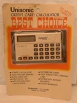 Unisonic Lc 222b Credit Card Pocket Sized Calculator Vintage - New Nos. Fixed Price $37.77.