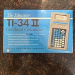 Texas Instruments Ti-34 Ii Teachers Overhead Calculator The Educator New Sealed. Fixed Price $27.88.