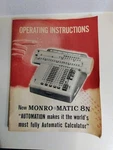 Monroe Monro Matic 8n Operating Instruction Manual. Fixed Price $30.00.