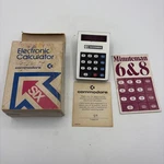 Commodore Minuteman 6 Calculator Set W/ Box - Works W/new Battery. Fixed Price $25.00.