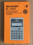 Sharp El-326t Solar Calculator 1986 Elsimate Lcd Japan W/ Box Case & Papers New. Fixed Price $39.95.