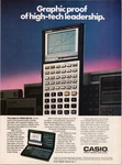 Casio Fx-7000g Vintage Scientific Calculator Print Ad 1989. Fixed Price $12.41.