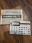 Casio Electronic Calculator Ml-75 For Parts With Manual. Fixed Price $7.99.
