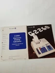 1977 Burroughs C2260 Electronic Printing Calculator Manual And Brochure. Fixed Price $30.00.