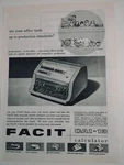 Facit Ca1-13 Vintage Print Ad !! " Good Calculator. Fixed Price $12.00.