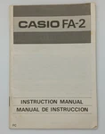Casio Fa-2 Instruction Manual-only - For Vintage Tape Recorder Adaptor.. Fixed Price $15.49.