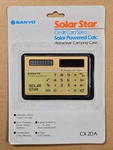 Sanyo Cx 20a New Credit Card Sized Solar Star Powered Calculator - Nos. Fixed Price $19.00.