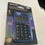 Victor 700bts Basic Calculator 8-digits - Clear Blue Translucent, Solar Battery. Fixed Price $10.99.