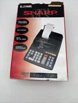 Sharp El-2196bl 12-digit Printing Calculator 2-color Desktop Open Box. Fixed Price $60.00.