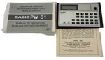 Vintage Casio Pw-81 Electronic Calculator Tested W/ Leather Case & Manual. Fixed Price $14.95.