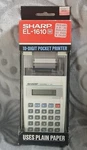 Sharp El-1610 10-digit Pocket Printer Calculator 5 Function 15 Keys Lcd Screen N. Fixed Price $17.95.