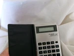 Vtg 80s Canon Card Electronic Calculator Lc-42 Handheld W/ Sleeve. Fixed Price $8.99.