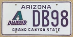 Arizona Diamondbacks Mlb Baseball Booster Vanity License Plate 1998 1st Year. Fixed Price $24.95.