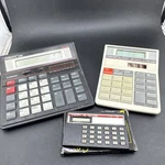 Vintage Calculator Lot Of 3 Unisonic Solar Desk Calculators Mini Pocket. Fixed Price $20.48.