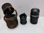 Curta Calculator Type Ii, #511103 (early), Metal Can And Original Leather Case. Fixed Price $1700.00.