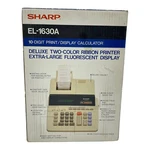 White Sharp El 1630a Electronic Printing Calculator Vintage Nos. Fixed Price $65.00.