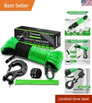 Ultra-strong 1/4'' X 50' Synthetic Winch Rope With Protective Sleeve & Hook. Fixed Price $48.99.
