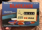 Vintage Radio Shack Blackjack 21 Pushbutton Operation Game Tandy W/ Box "works". Fixed Price $24.00.