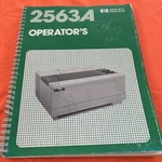 Hp 02563-90901 Manual For 2563a Printer. Fixed Price $89.00.